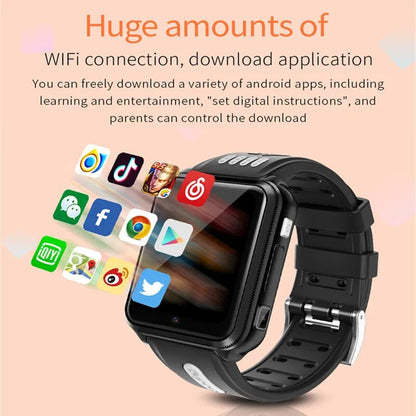 4G Children's Smart Watch Android 9.0 Boys Girls Dual Cameras Photo GPS Location Phone Wifi Internet APP Download Call Recording