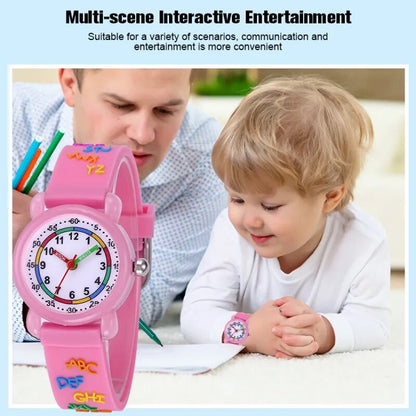Kids Watches 3D Cute Cartoon Waterproof Silicone Children Toddler Wrist Watch for 3-10 Year Girls Boys Little Child Clock Gifts