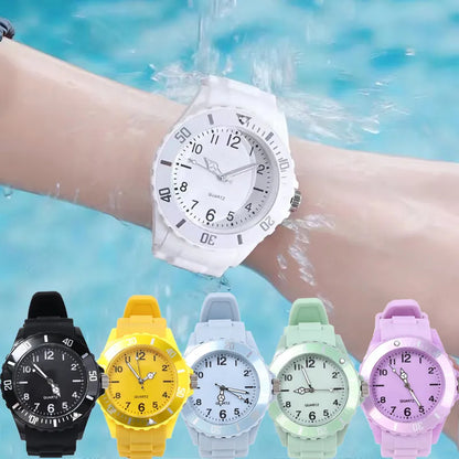 Fashion Casual Watches Silicone Lady Quartz Watch Student Female Classic Vintage Clock Electronic Student Couple WristWatches