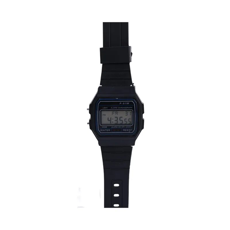 LED Digital Watch F91W Women Men Vintage Silicone Strap Wristwatches for Sports Square Wrist Band Alarm Clock Couple Ladies Gift